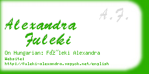 alexandra fuleki business card